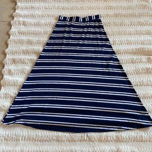 Roz & Ali   Nautical Long Flair Flowing  Skirt.  Casual to office.  Comfortable
